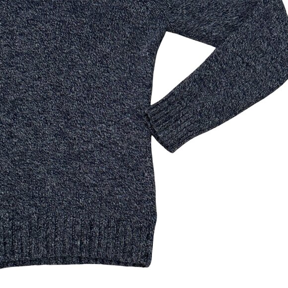 Mens Banana Republic Charcoal Shawl Collar Sweater Size L Cotton/Wool Blend - Picture 3 of 5